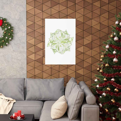 Snow Queen Pothos Botanical Print – Unframed Wall Art