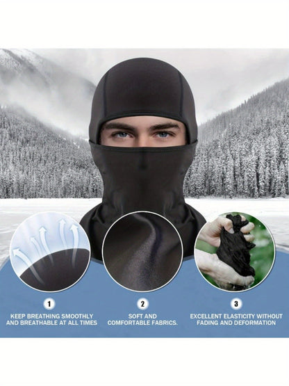Extreme cold windproof breathable face mask and scarf w/ adjustable drawstring