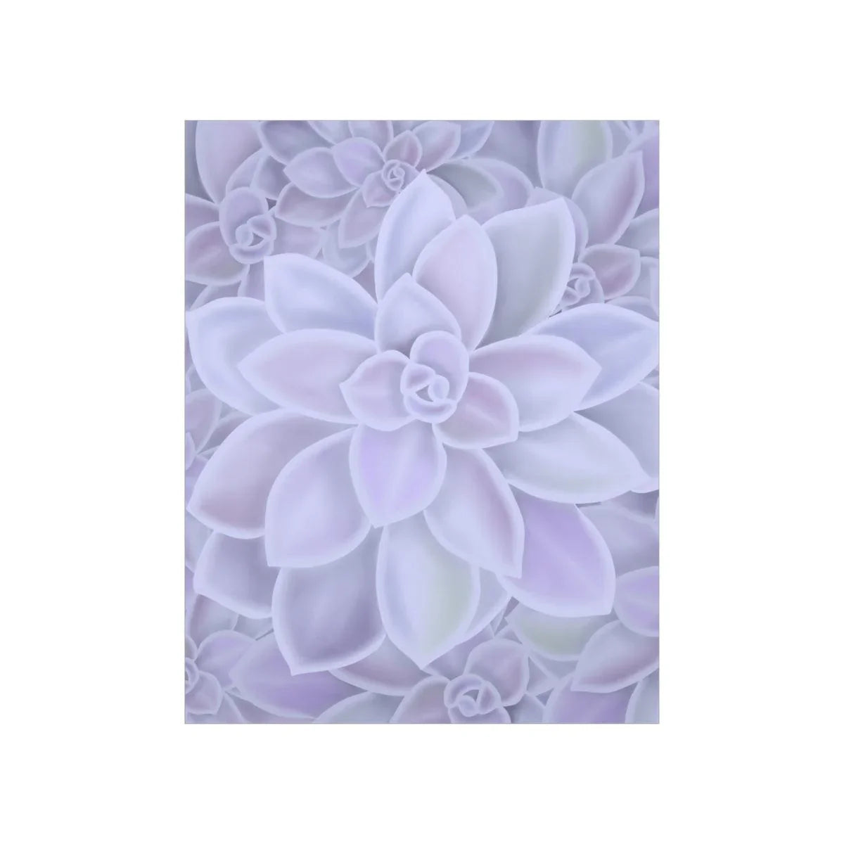 Graptopetalum Murasaki Succulent Pattern Botanical Print – Unframed Wall Art