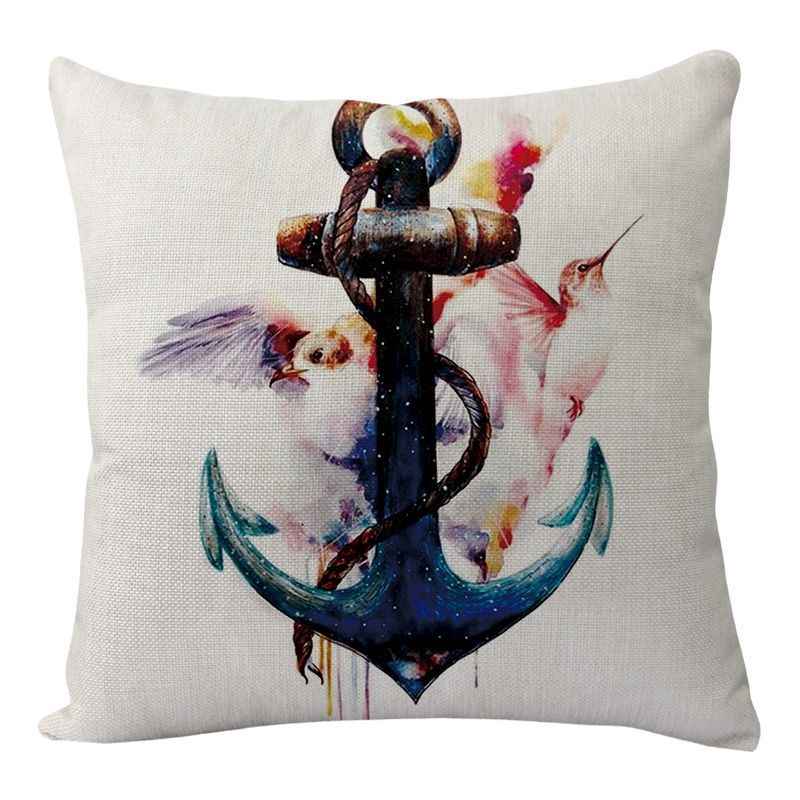 New Lighthouse Anchor Digital Printing Linen Pillowcase