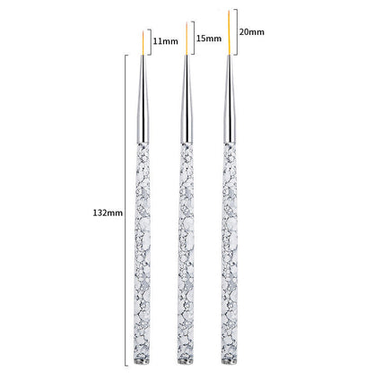 Painted Latte Art Marble Nail Brush Set