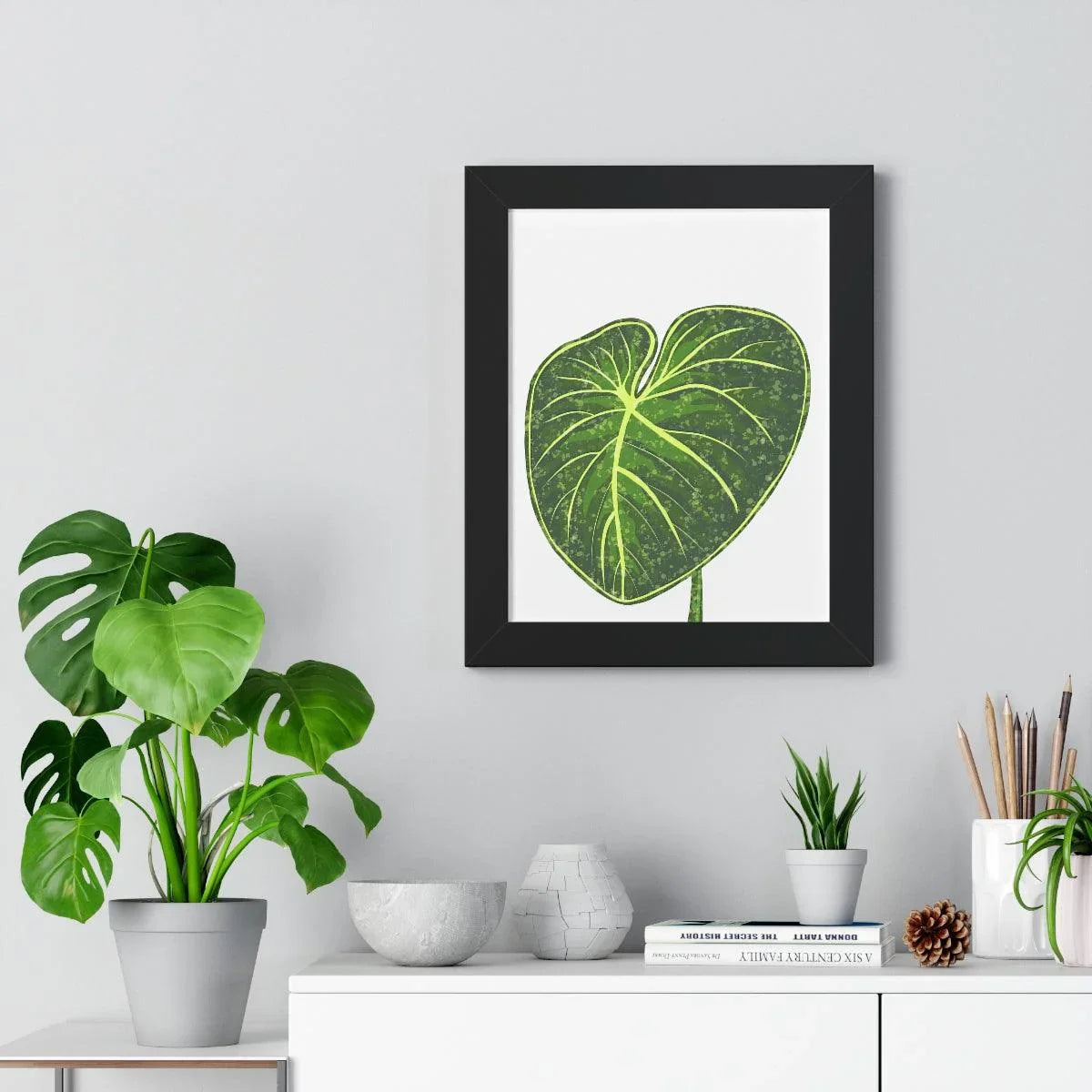 Philodendron Gloriosum Framed Print – Botanical Wall Art