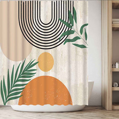 Abstract Shower Curtain Bohemian Arch Sun