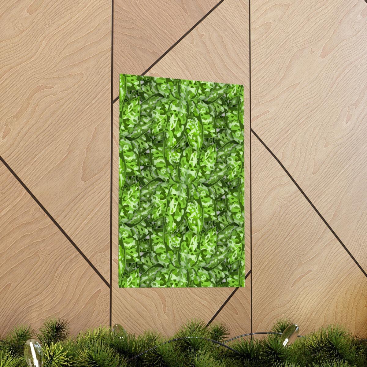 Aglaonema Pictum Botanical Print – Unframed Wall Art