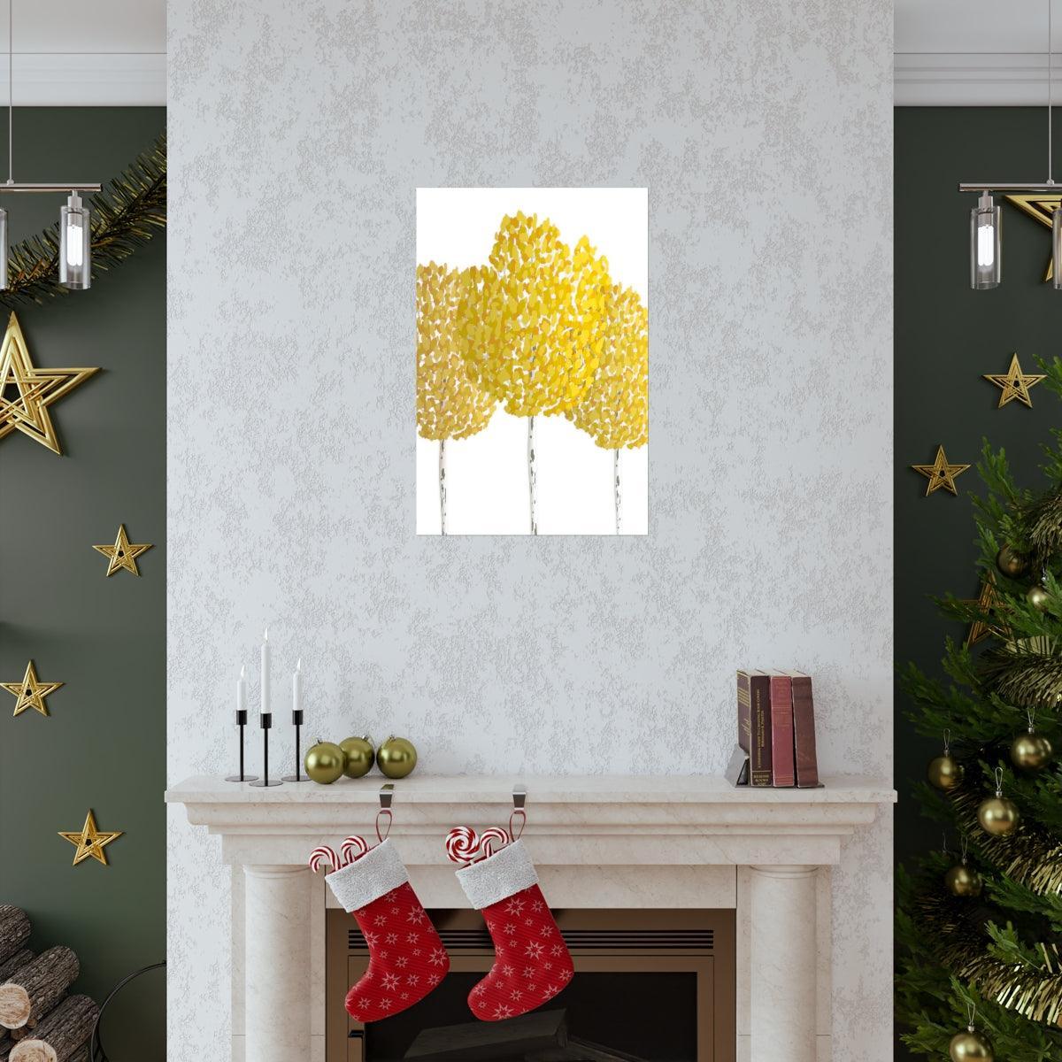 Fall Aspen Print – Unframed Wall Art
