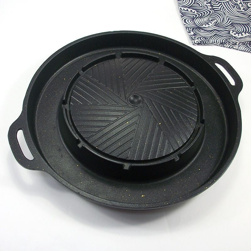 Korean Grill Tray Medical Stone Non-stick Household Outdoor