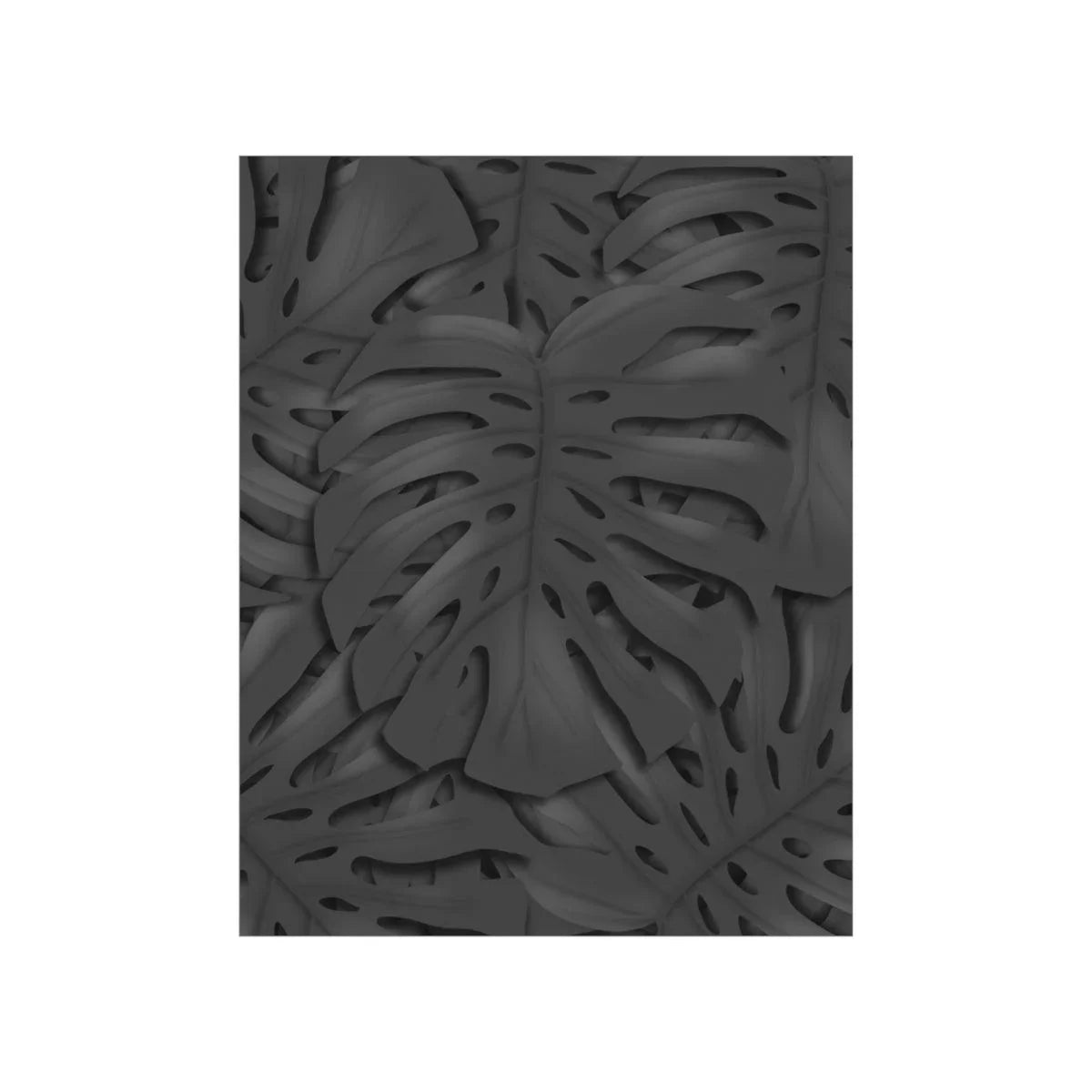 Charcoal Monstera Botanical Print – Unframed Wall Art