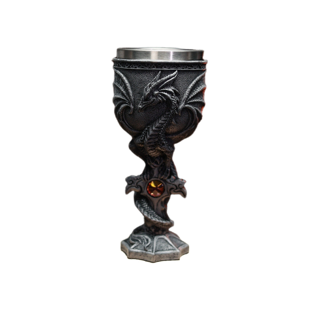 Retro Cross Flying Dragon Goblet