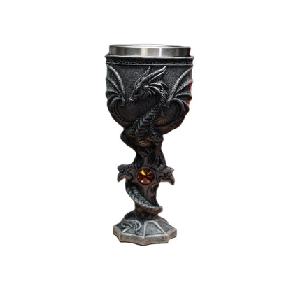 Retro Cross Flying Dragon Goblet