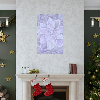 Graptopetalum Murasaki Succulent Pattern Botanical Print – Unframed Wall Art
