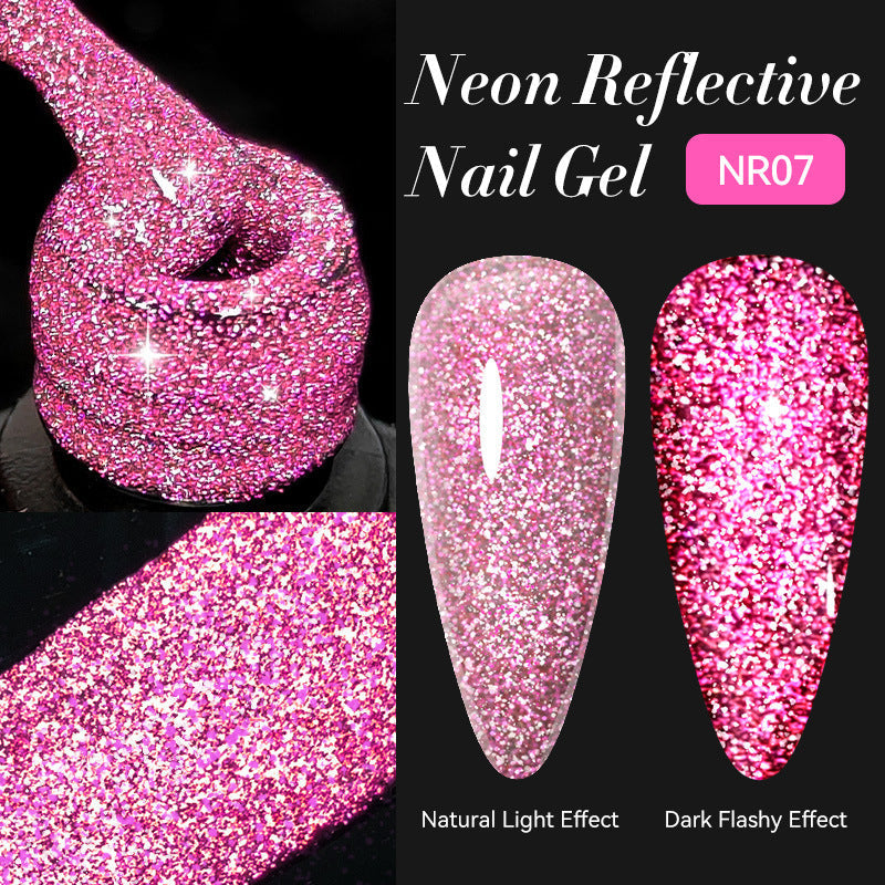 Nail Art Fluorescent Crushed Diamond Gel Polish