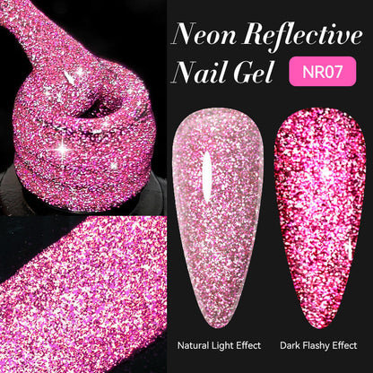 Nail Art Fluorescent Crushed Diamond Gel Polish