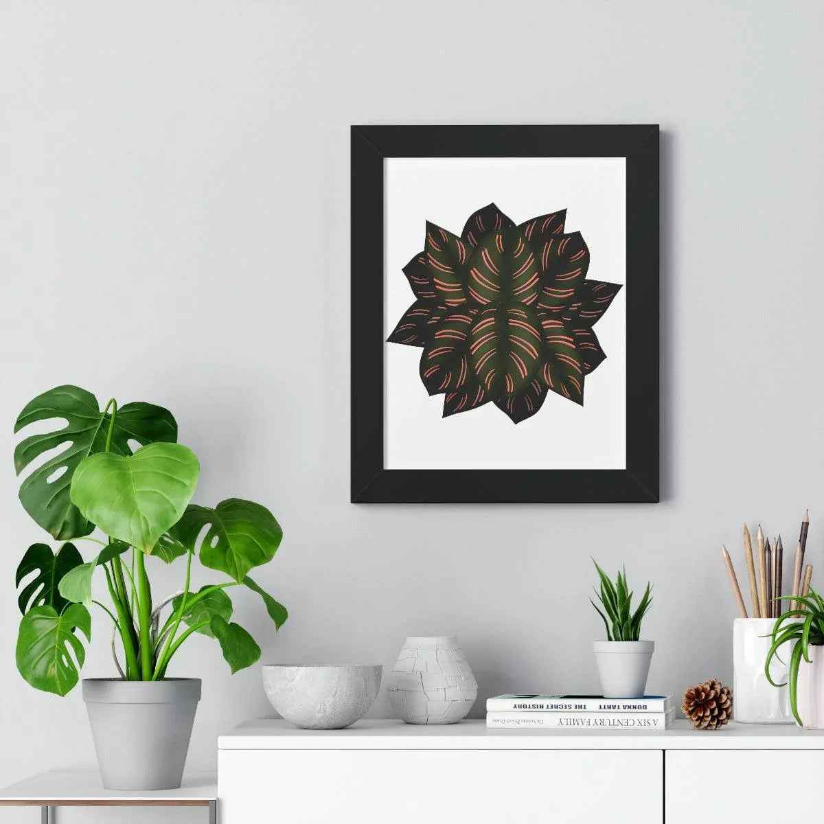 Calathea Pinstripe Framed Print – Botanical Wall Art