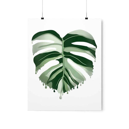 Melting Monstera Albo Botanical Print – Unframed Wall Art