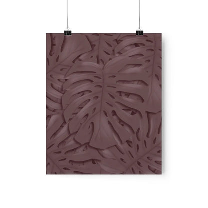 Merlot Monstera Botanical Print – Unframed Wall Art