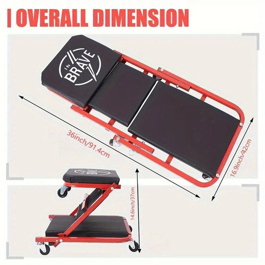 Pro-Series 3-in-1 Foldable Mechanic Creeper & Repair Platform | 550lbs Capacity