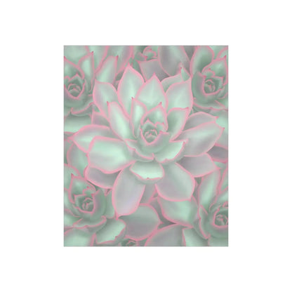 Echeveria Violet Queen Succulent Pattern Botanical Print – Unframed Wall Art