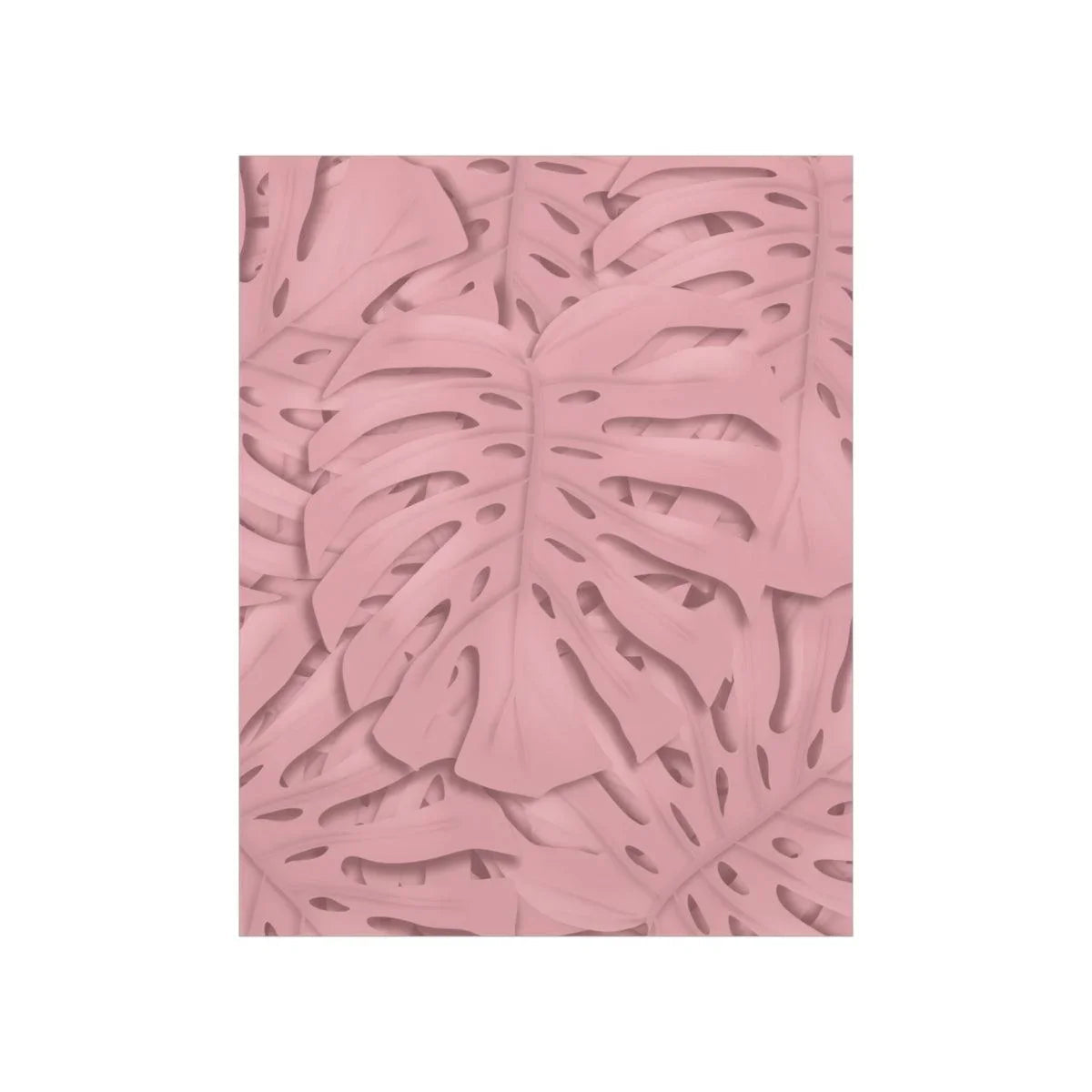 Soft Pink Monstera Botanical Print – Unframed Wall Art