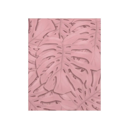 Soft Pink Monstera Botanical Print – Unframed Wall Art