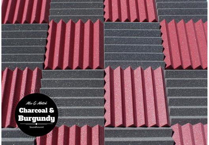 Easy Mount Acoustic Foam Kit - 12x12x2" Acoustic Foam Panels With Adhesive - Wedge Style - 4 Pack