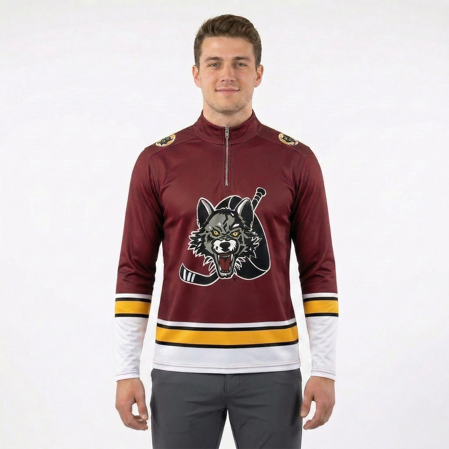 Chicago Wolves AHL Licensed Replica Jersey Performance 1/4 Zip