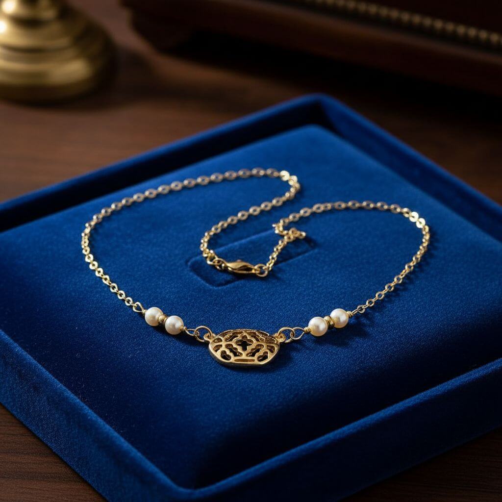 As Seen on Molly Ringwald Gold Filled Pearl Choker Necklace