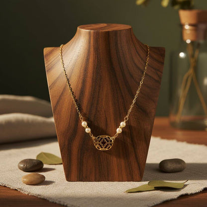 As Seen on Molly Ringwald Gold Filled Pearl Choker Necklace