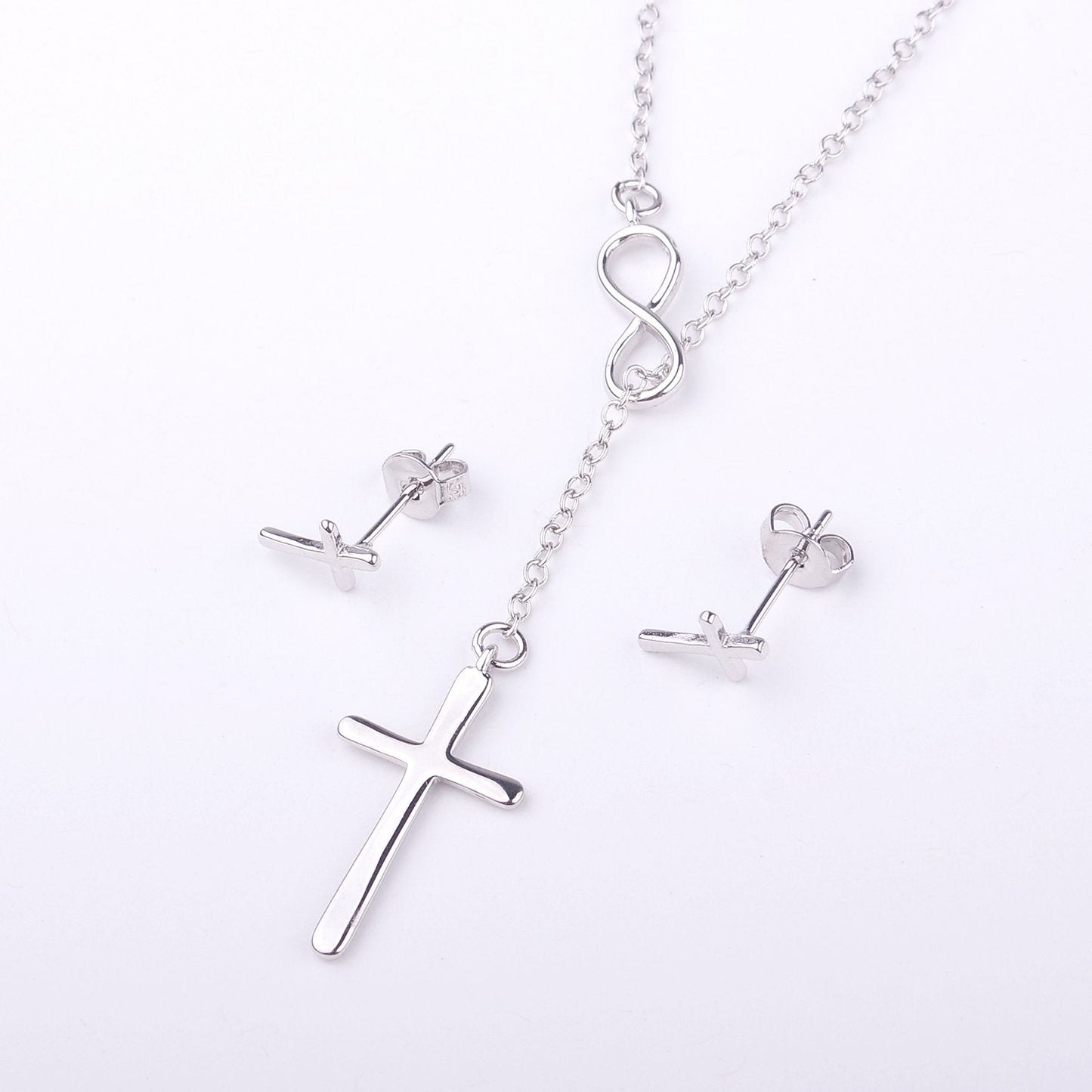 Christmas Gift for Daughter Cross earring and Necklace Set Jewelry Set