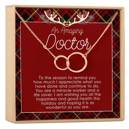 Christmas Gift for Doctor Double Circles Necklace