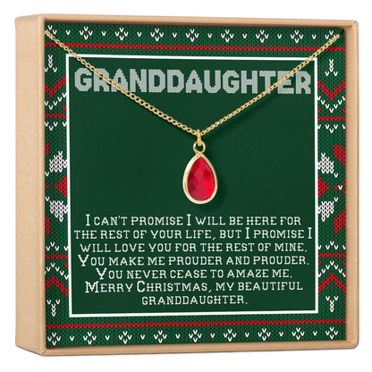 Christmas Gift for Granddaughter Gemstone Necklace