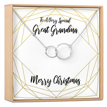 Christmas Gift for Great Grandma Necklace