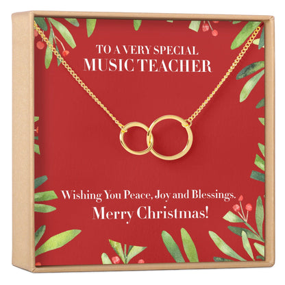 Christmas Gift for Music Teacher Necklace, Multiple Styles