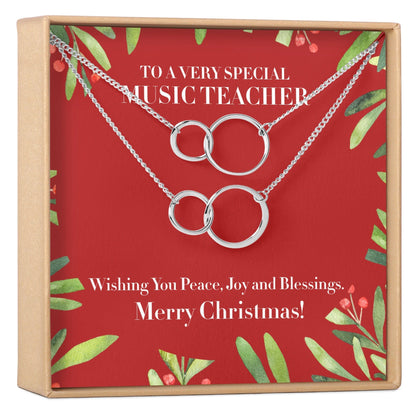 Christmas Gift for Music Teacher Necklace, Multiple Styles