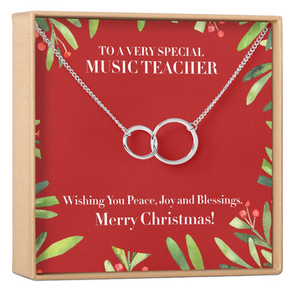 Christmas Gift for Music Teacher Necklace, Multiple Styles