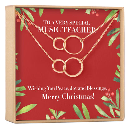 Christmas Gift for Music Teacher Necklace, Multiple Styles