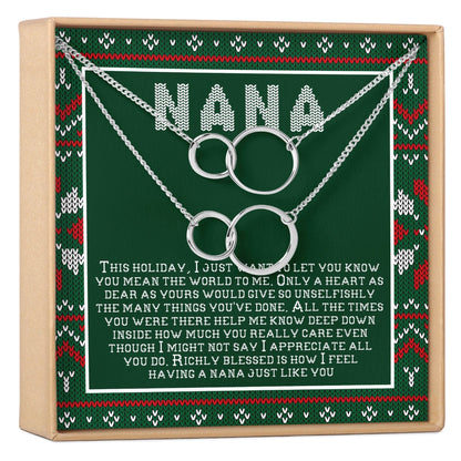 Christmas Gift For Nana Necklace, Multiple Styles