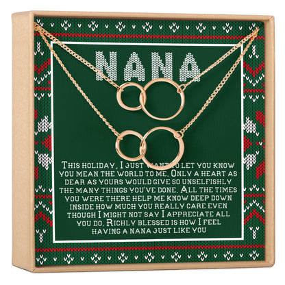 Christmas Gift For Nana Necklace, Multiple Styles