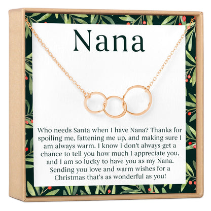 Christmas Gift For Nana Necklace, Multiple Styles