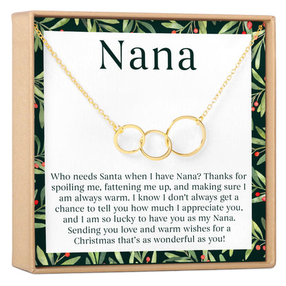 Christmas Gift For Nana Necklace, Multiple Styles