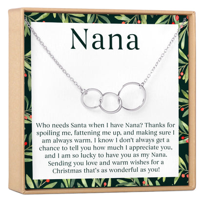 Christmas Gift For Nana Necklace, Multiple Styles