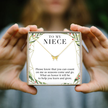 Christmas Gift for Niece Butterfly Pendant Necklace