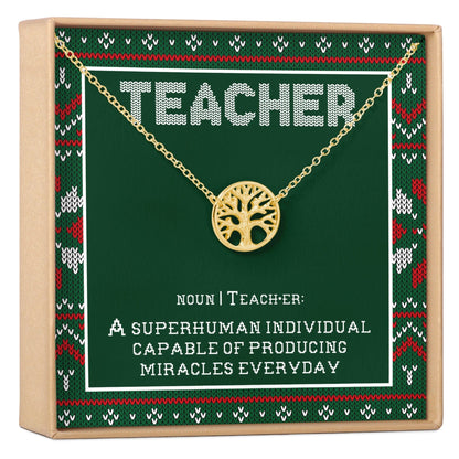 Christmas Gift for Teacher Necklace, Multiple Styles