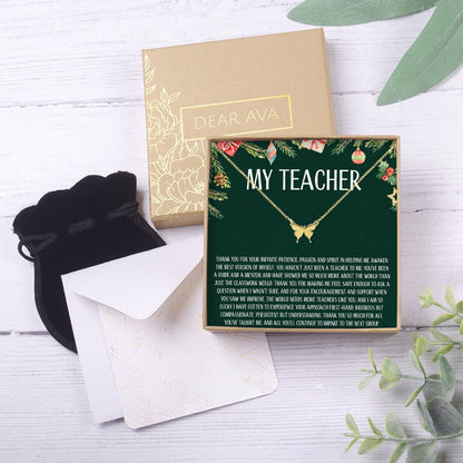 Christmas Gift for Teacher Necklace, Multiple Styles