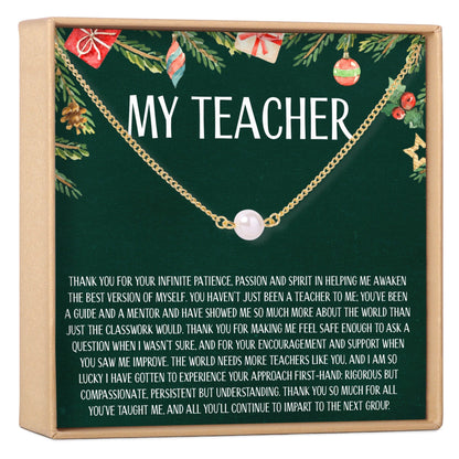 Christmas Gift for Teacher Necklace, Multiple Styles
