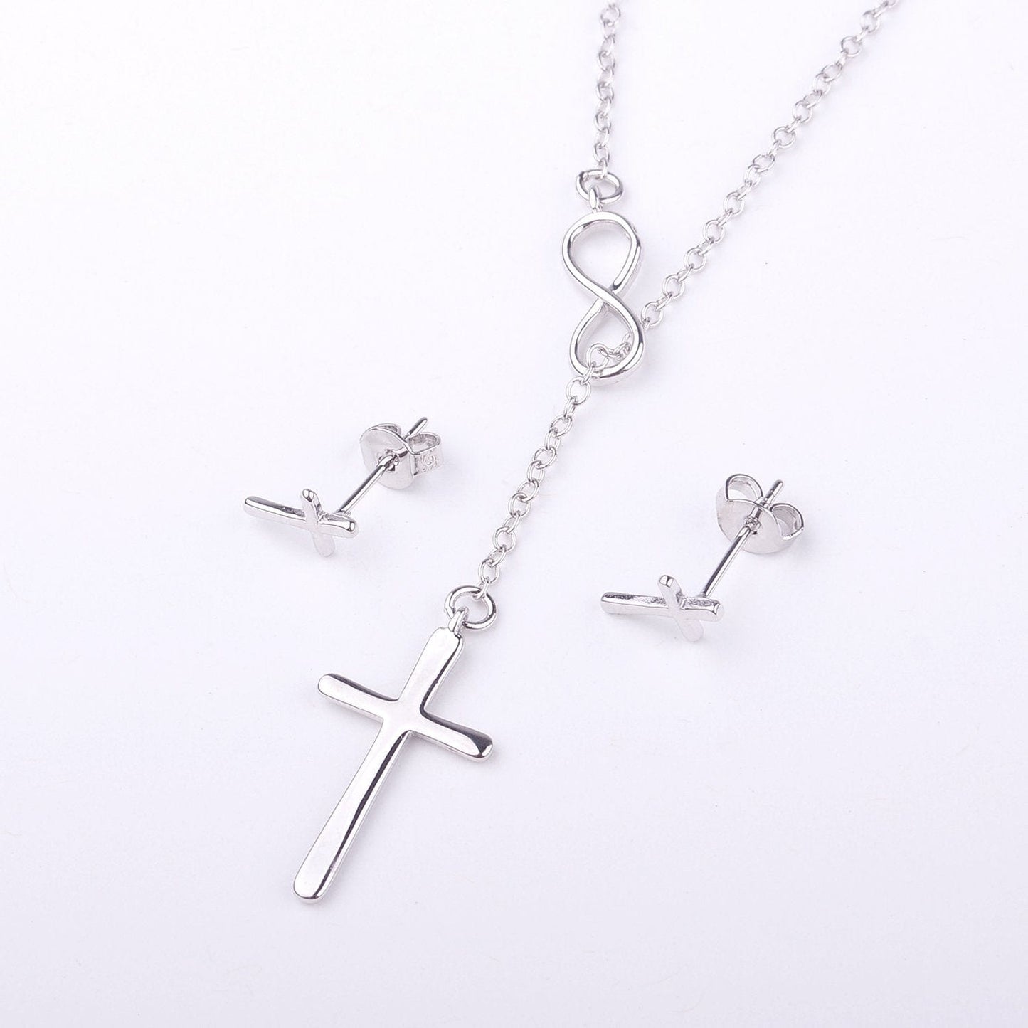 Christmas Gift for Wife Cross earring and Necklace Set Jewelry Set