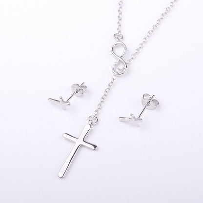 Christmas Gift for Wife Cross earring and Necklace Set Jewelry Set