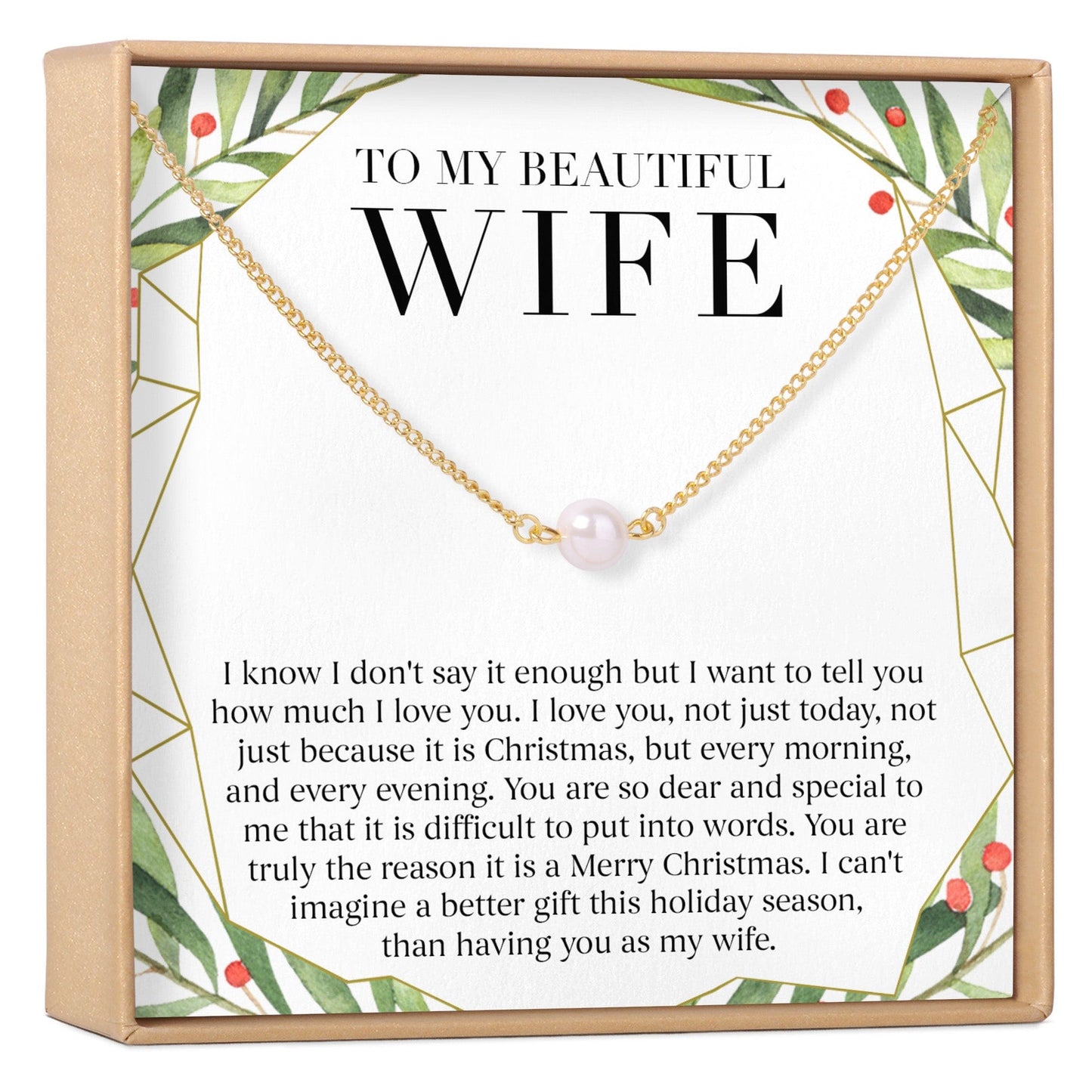 Christmas Gift for Wife Pearl Necklace