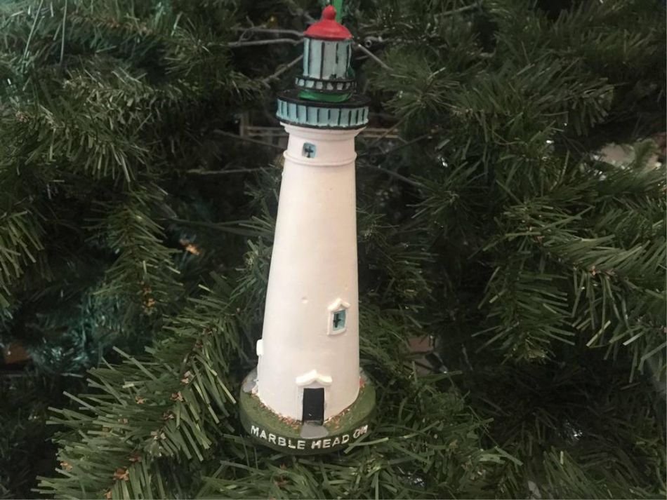 Marble Head Lighthouse Christmas Tree Decoration 7""