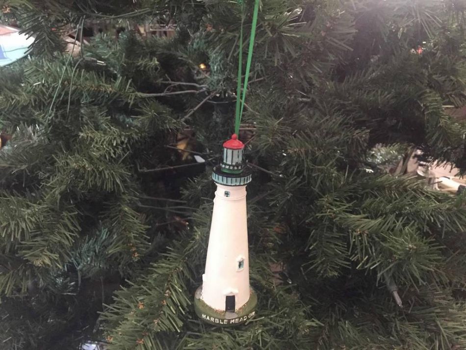 Marble Head Lighthouse Christmas Tree Decoration 7""