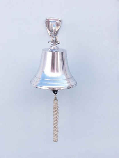 Chrome Hanging Ship's Bell 9""